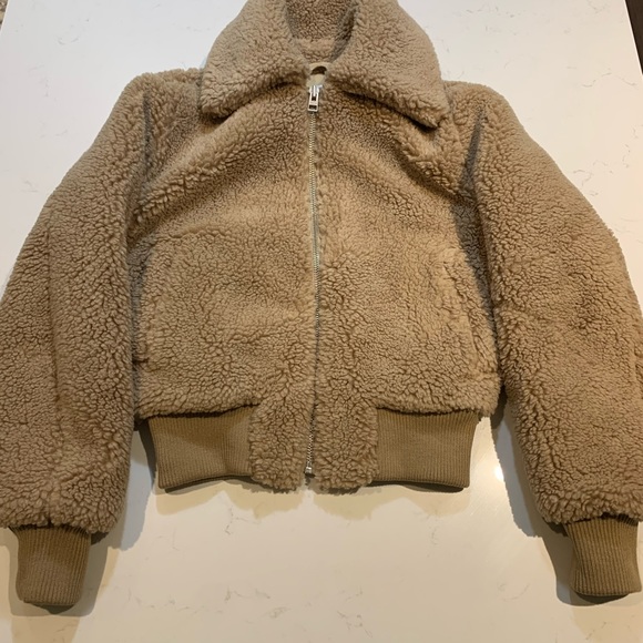 Wilfred Free Cropped Teddy Bear Coat - Picture 1 of 2